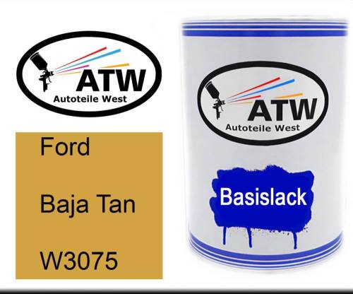 Ford, Baja Tan, W3075: 500ml Lackdose, von ATW Autoteile West.